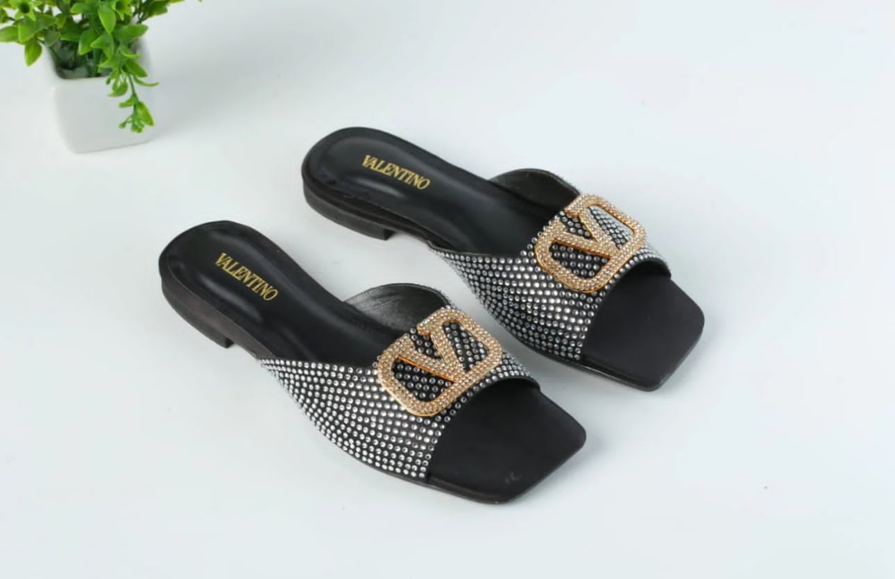 VALENTINO STONE SLIDES