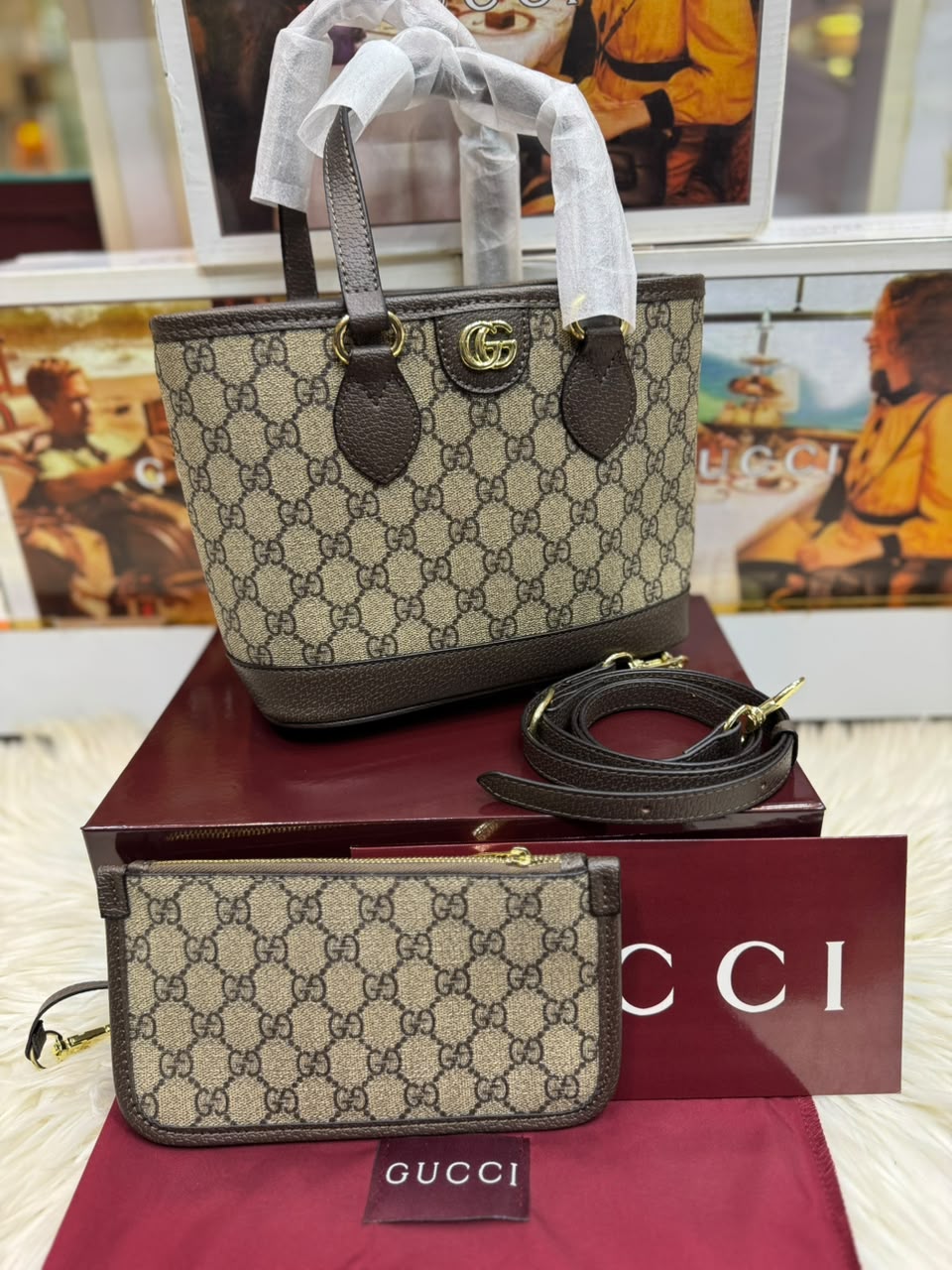 GUCCI OPHIDIA MM TOTE BAG