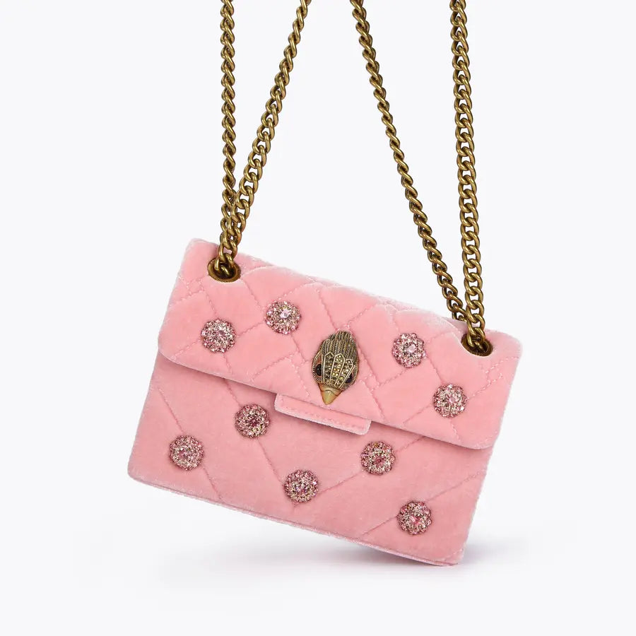 KURT GEIGER VELVET KENSINGTON BAG