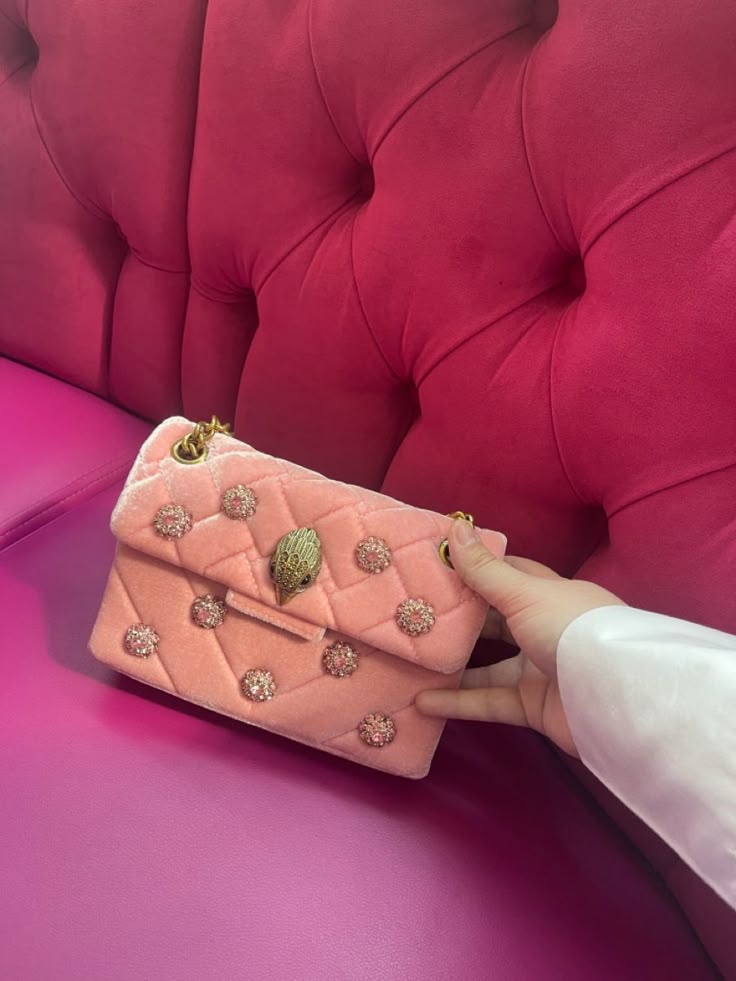 KURT GEIGER VELVET KENSINGTON BAG