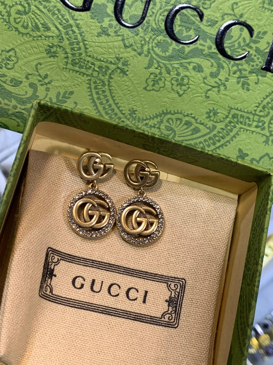 GUCCI GG ANTIQUE GOLD EARRING