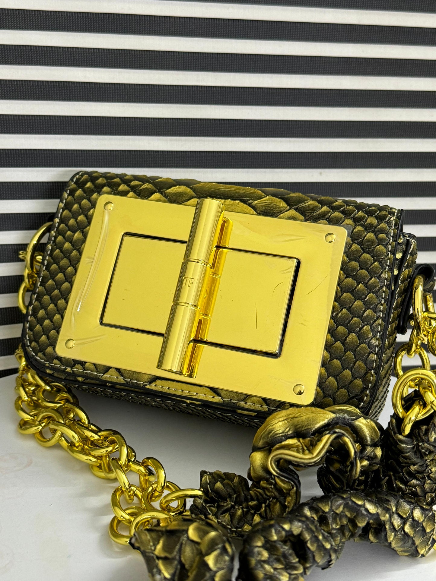 TOM FORD 
SMALL PYTHON NATALIA SHOULDER BAG