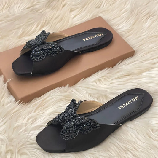 AQUAZZURA BUTTERFLY FLATS