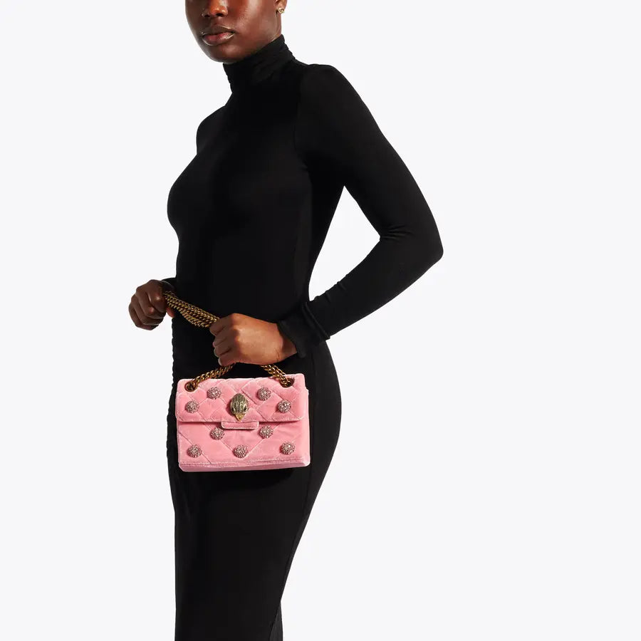KURT GEIGER VELVET KENSINGTON BAG