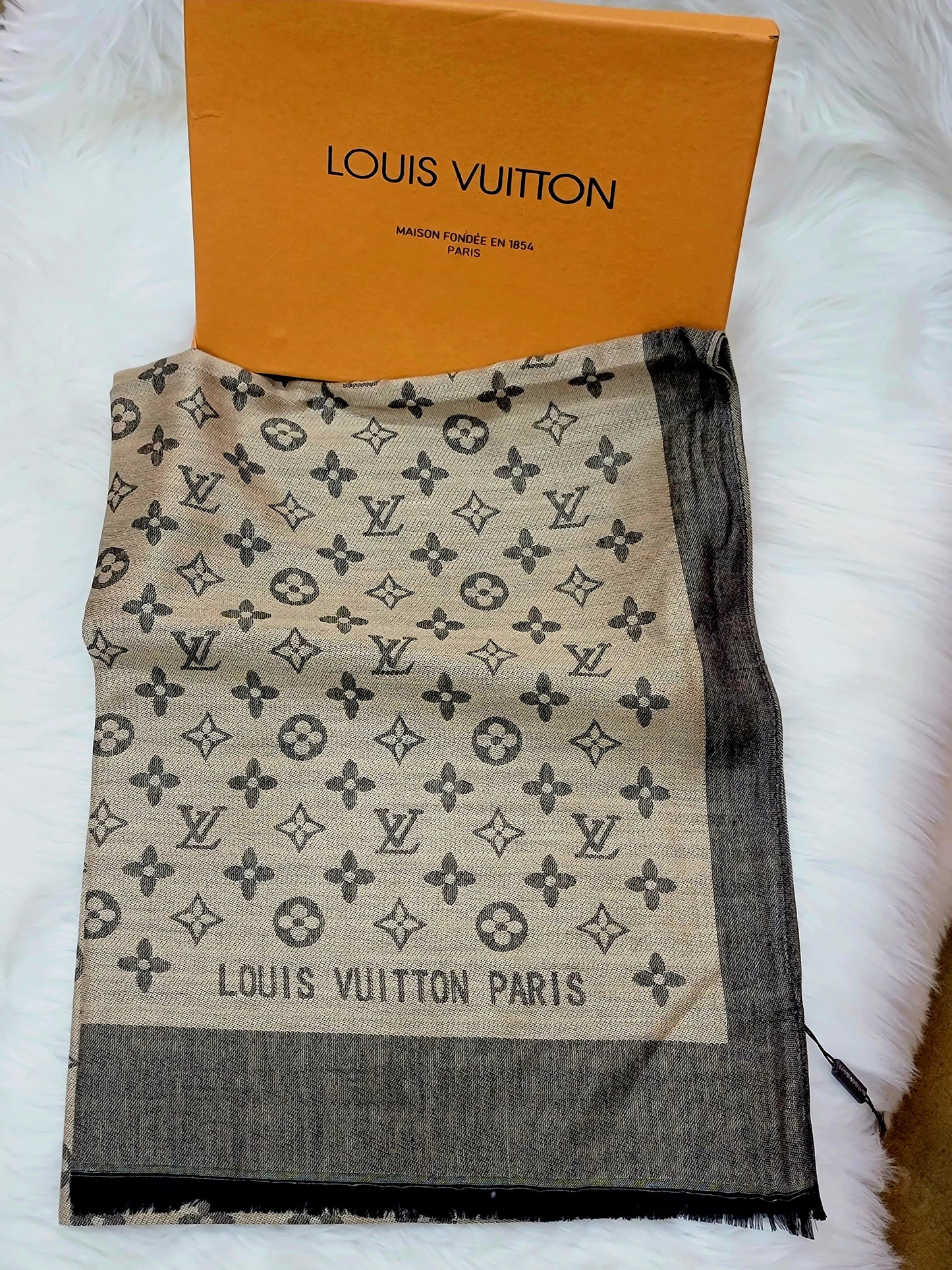 LOUISE VUITTON SCRAF WITH BRAND BOX