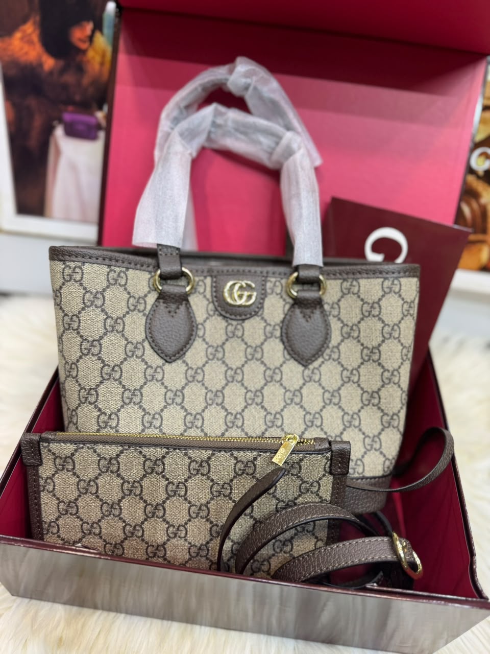 GUCCI OPHIDIA MM TOTE BAG