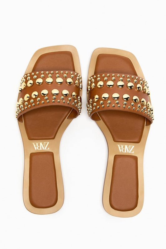 ZARA STUDS FLATS