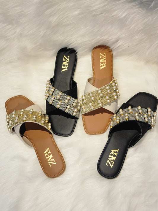 ZARA CROSS SLIPPERS