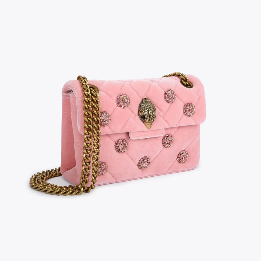 KURT GEIGER VELVET KENSINGTON BAG