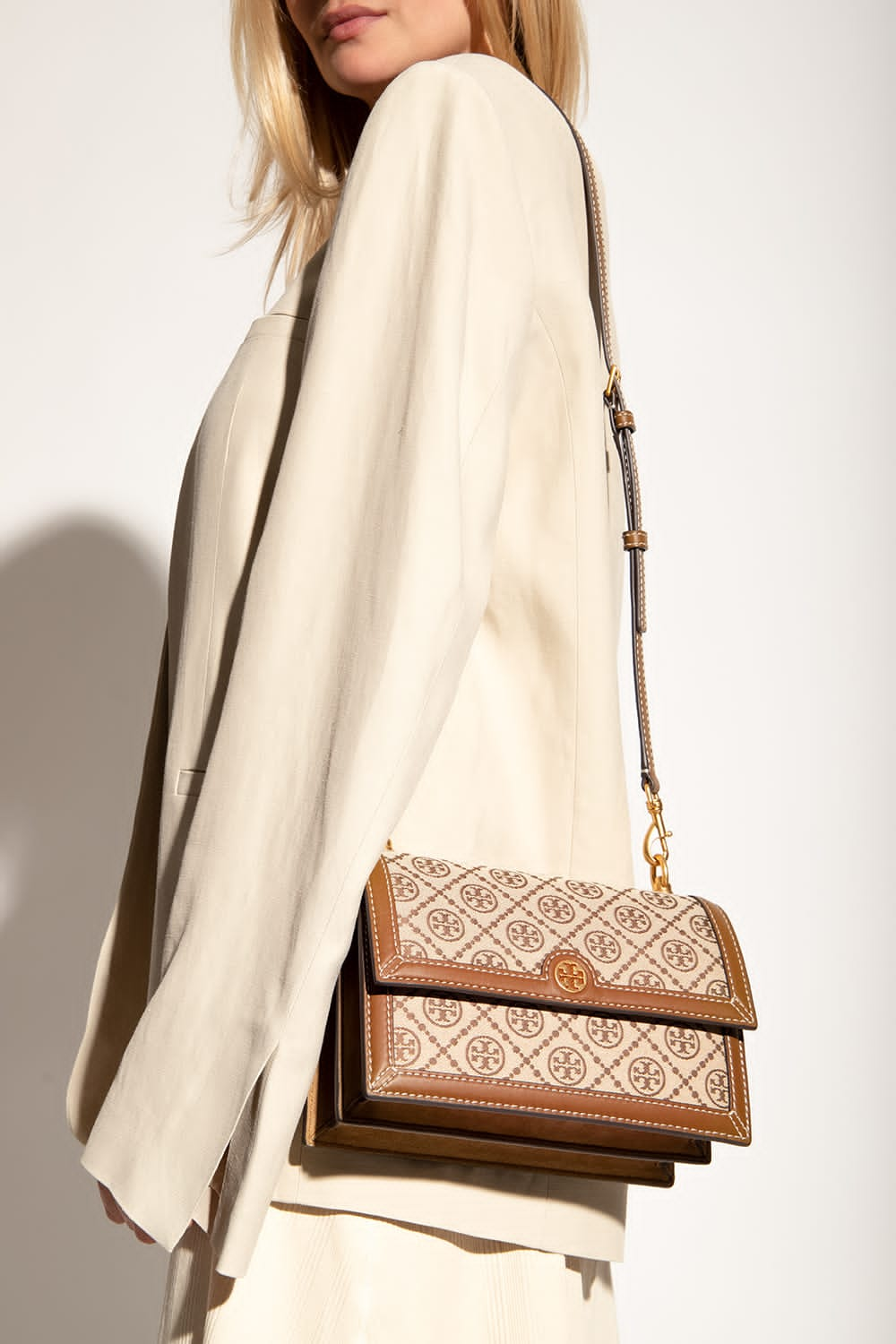 TORRY BURCH JACQUARD CROSSBODY BAG