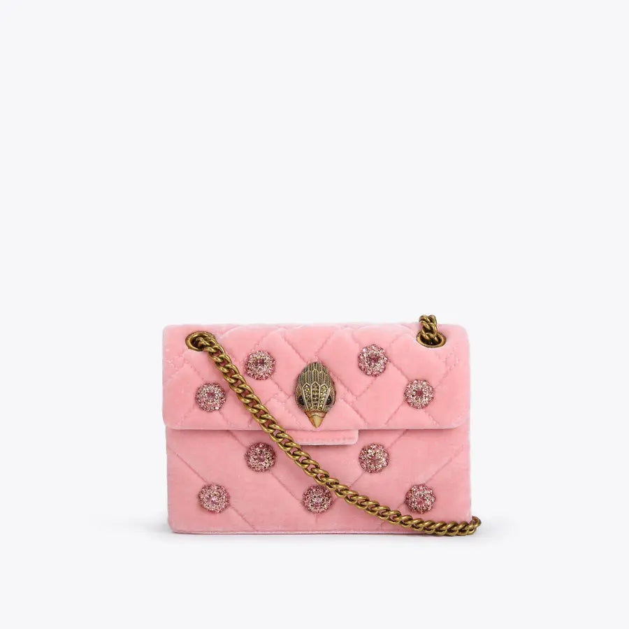 KURT GEIGER VELVET KENSINGTON BAG