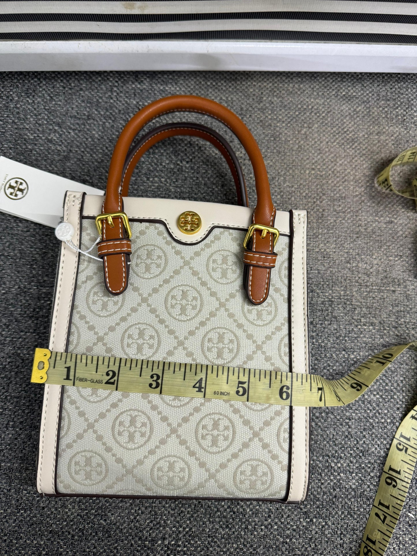 TORY BURCH MINI T MONOGRAM TOTE