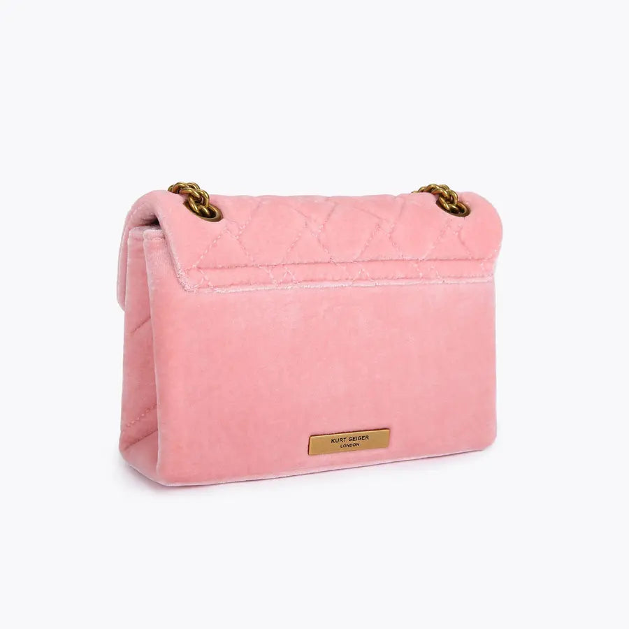 KURT GEIGER VELVET KENSINGTON BAG