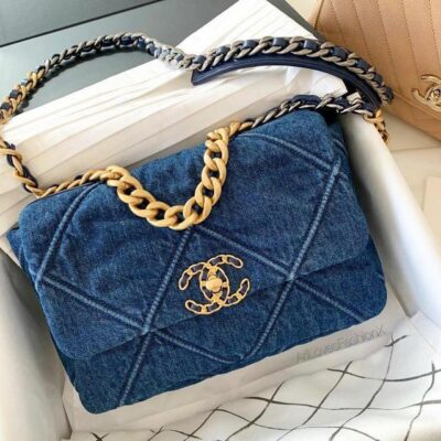 CHANEL'19 DENIM QUILTED FLAP BAG
